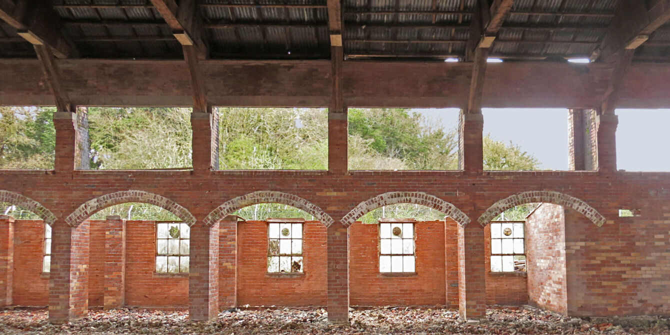 Demolition under progress preceding Retrofit Works at Hangar 16U at Filton, Bristol